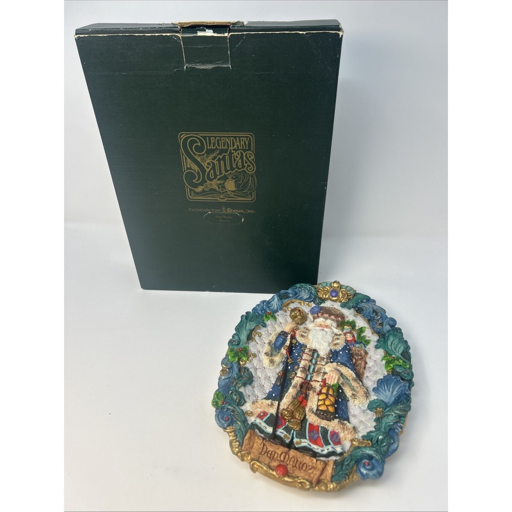Vintage Legendary Santa's Exclusively From Roman INC Ded Moroz Russia Plate 1996